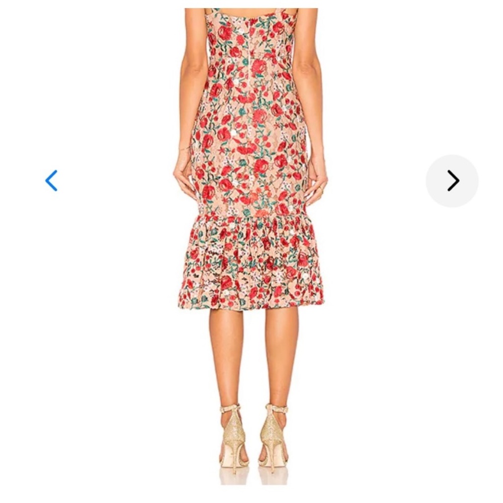 Lovers and friends floral lace midi dress - great wedding guest/cocktail dress